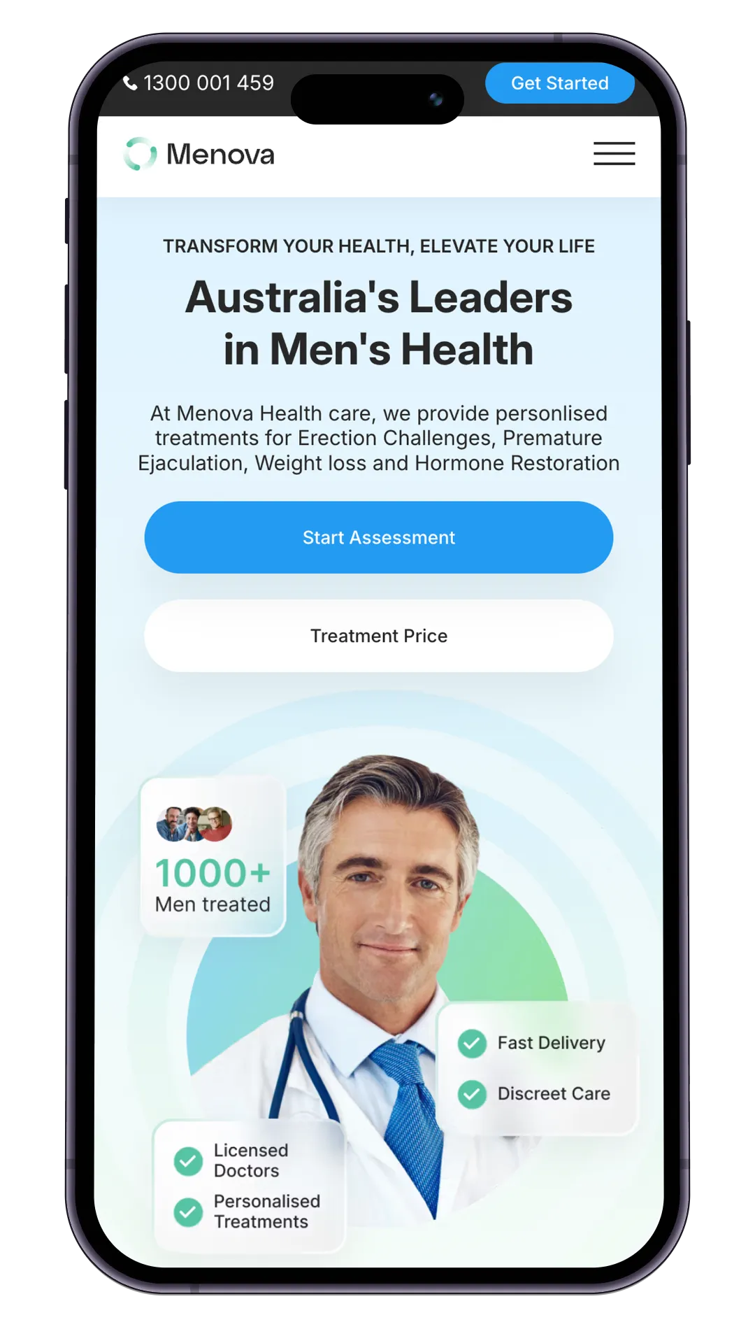 High-Conversion Men’s Health Platform: Pixel-Perfect Lead Generation